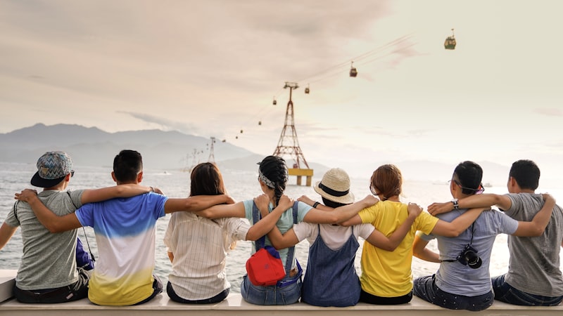 Group of people together, human connection