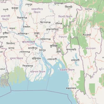 Orientacyjna mapa — Bangladesz (OpenStreetMap)
