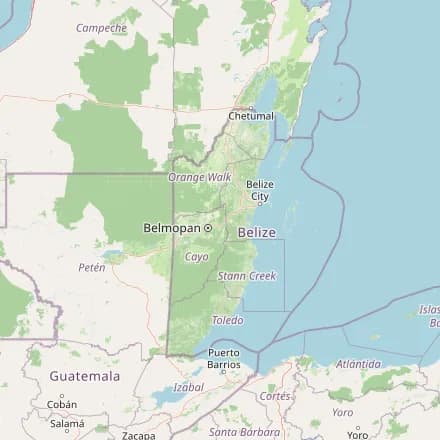 Orientacyjna mapa — Belize (OpenStreetMap)