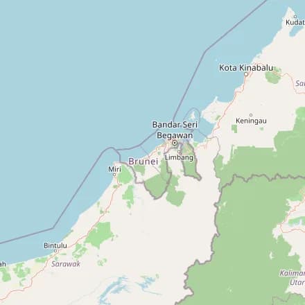 Ориентировъчна карта — Бруней (OpenStreetMap)