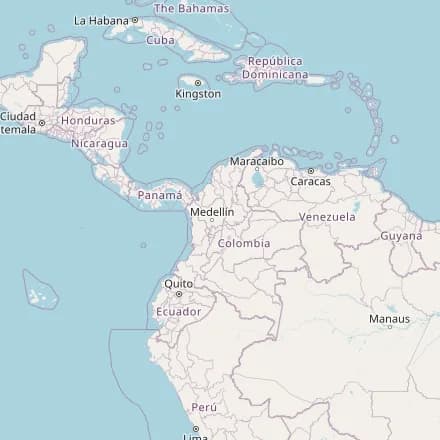 Orientacyjna mapa — Kolumbia (OpenStreetMap)