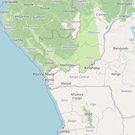 Carte approximative — Congo (OpenStreetMap)