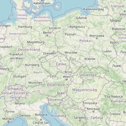 Carte approximative — République tchèque (OpenStreetMap)