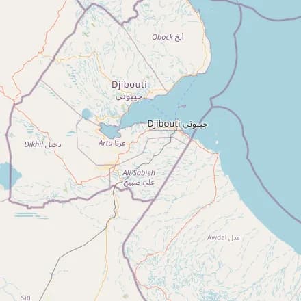 Orientacyjna mapa — Dżibuti (OpenStreetMap)