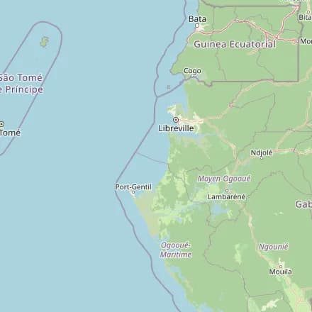 Carte approximative — Gabon (OpenStreetMap)