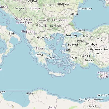 Orientacyjna mapa — Grecja (OpenStreetMap)