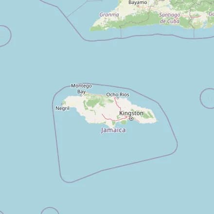 Yaklaşık harita — Jamaika (OpenStreetMap)