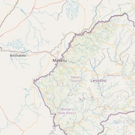 Orientacyjna mapa — Lesotho (OpenStreetMap)