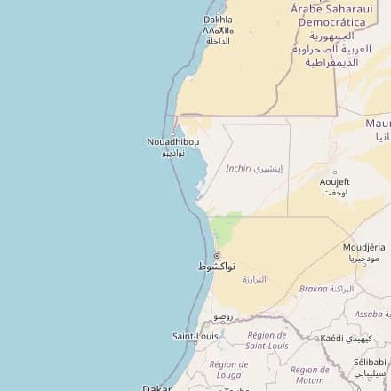 Orientacyjna mapa — Mauretania (OpenStreetMap)
