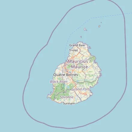 Carte approximative — Maurice (OpenStreetMap)