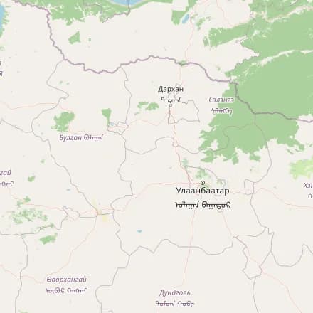 Ориентировъчна карта — Монголия (OpenStreetMap)