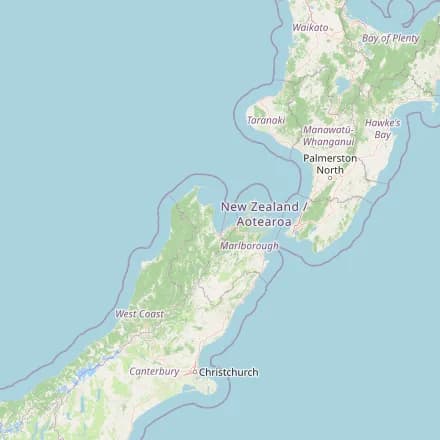 Orientacyjna mapa — Nowa Zelandia (OpenStreetMap)