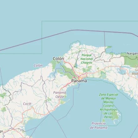 Ориентировъчна карта — Панама (OpenStreetMap)