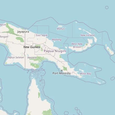 Carte approximative — Papouasie-Nouvelle-Guinée (OpenStreetMap)