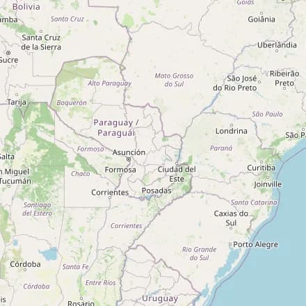 Orientacyjna mapa — Paragwaj (OpenStreetMap)