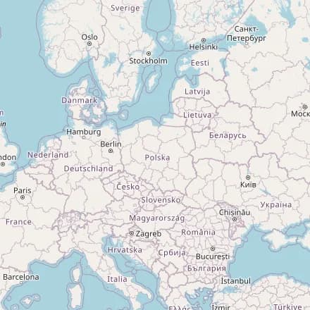 Carte approximative — Pologne (OpenStreetMap)