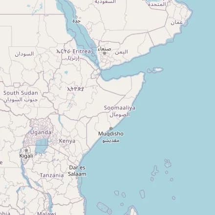 Approximate map — Somalia (OpenStreetMap)
