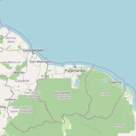 Orientacyjna mapa — Surinam (OpenStreetMap)