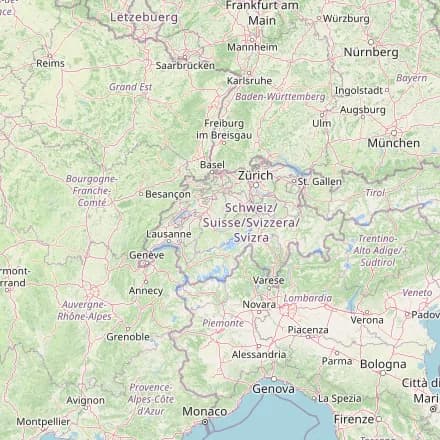 Προσεγγιστικός χάρτης — Ελβετία (OpenStreetMap)