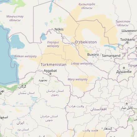 Orientacyjna mapa — Turkmenistan (OpenStreetMap)