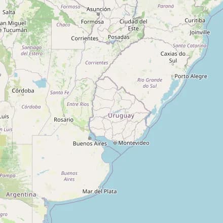 Ориентировъчна карта — Уругвай (OpenStreetMap)