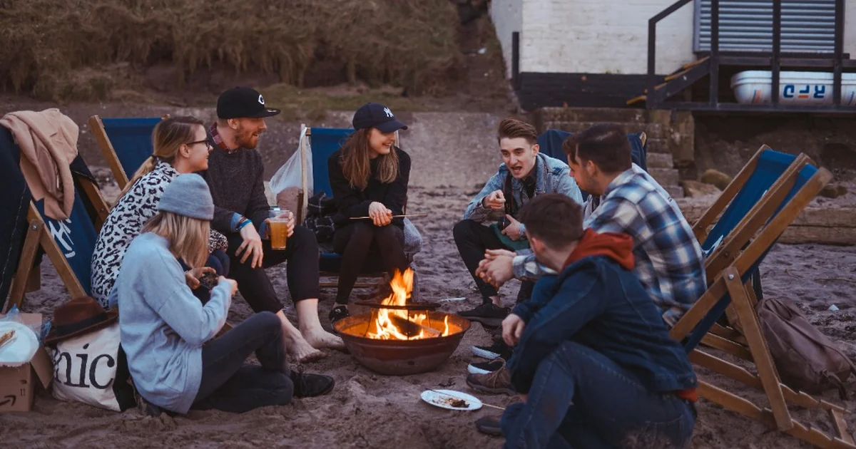 Group of people at a local outdoor community event